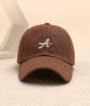 Nama Produk  Topi Baseball Unisex Cokelat Bordir Huruf A