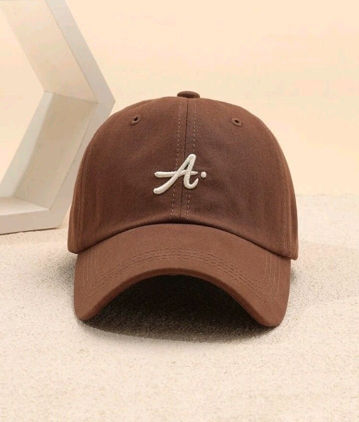 Nama Produk  Topi Baseball Unisex Cokelat Bordir Huruf A
