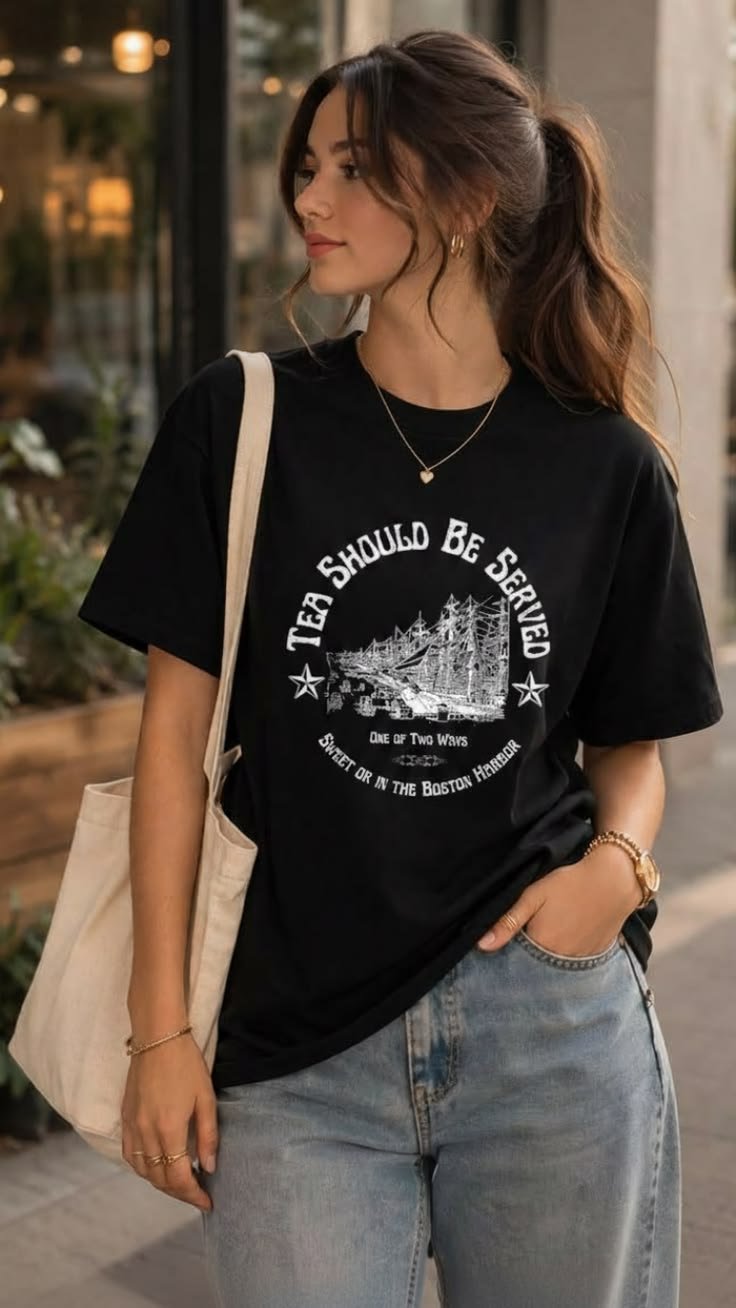 Nama Produk  Kaos Oversized Hitam Graphic Tea Should Be Served