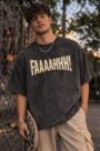 Nama Produk  Kaos Oversized Pria Charcoal Acid Wash “FAAAAHHHH”